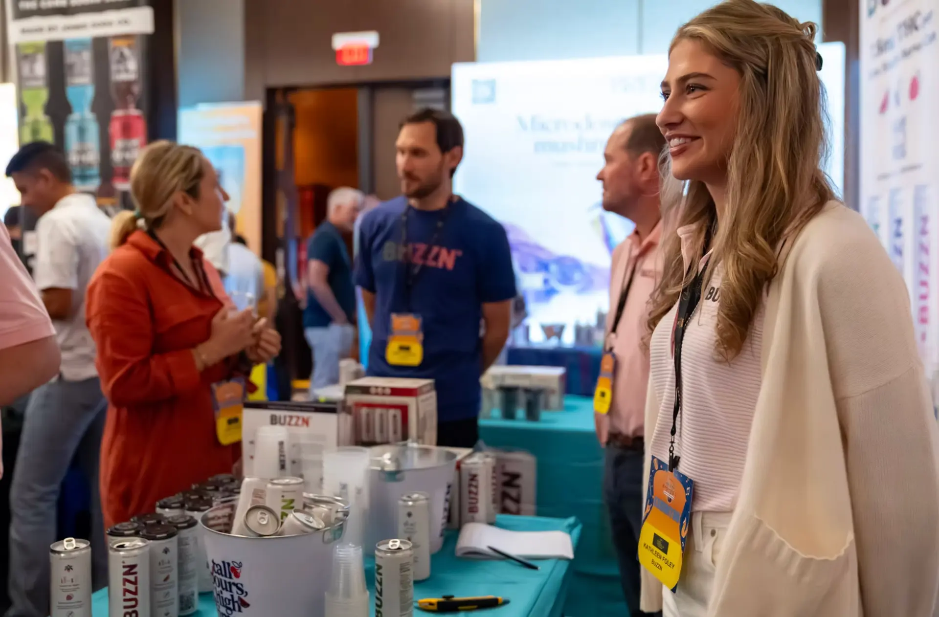 Kathleen Foley at a beverage industry trade show